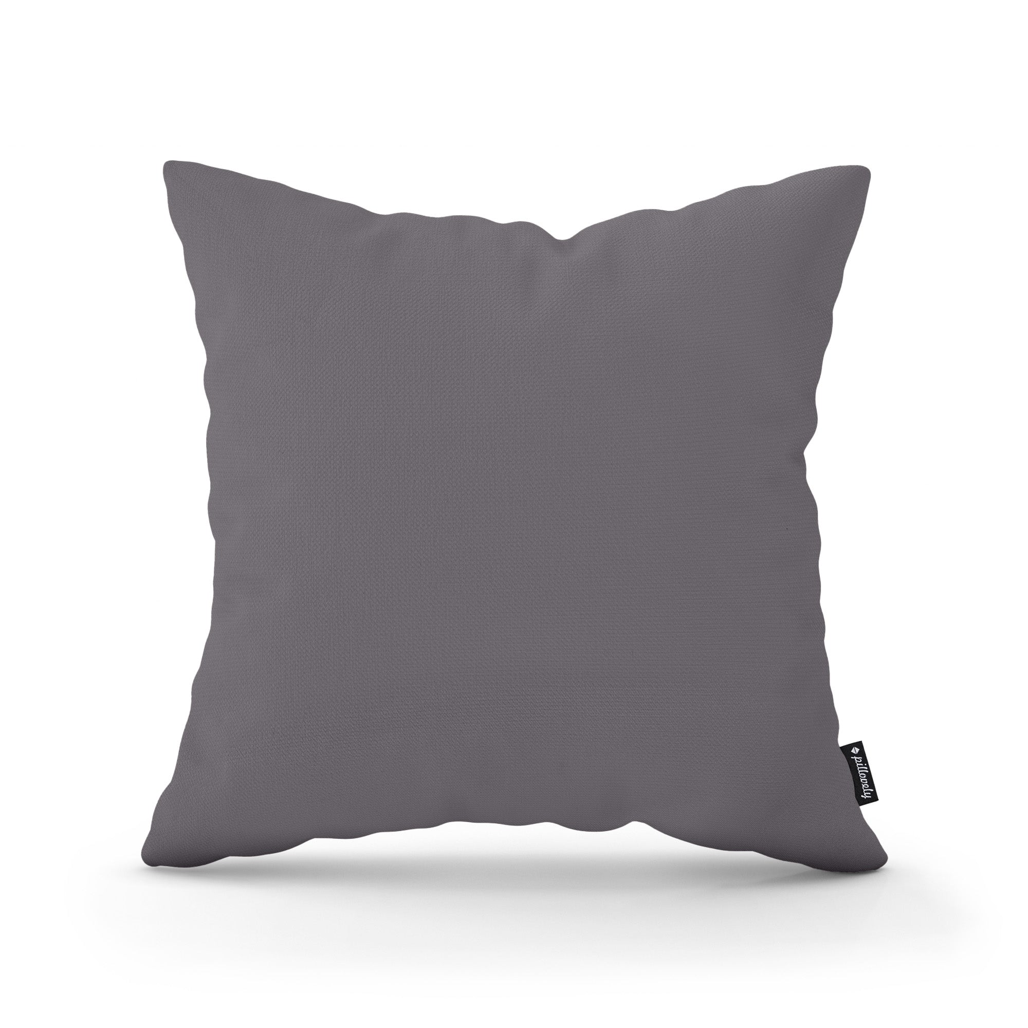 Poduszka dekoracyjna 45×45 cm w stylu minimalistycznym – gładka tkanina 100% PES, ukryty zamek | Gładka Szary Melanż (KRONOS 22)