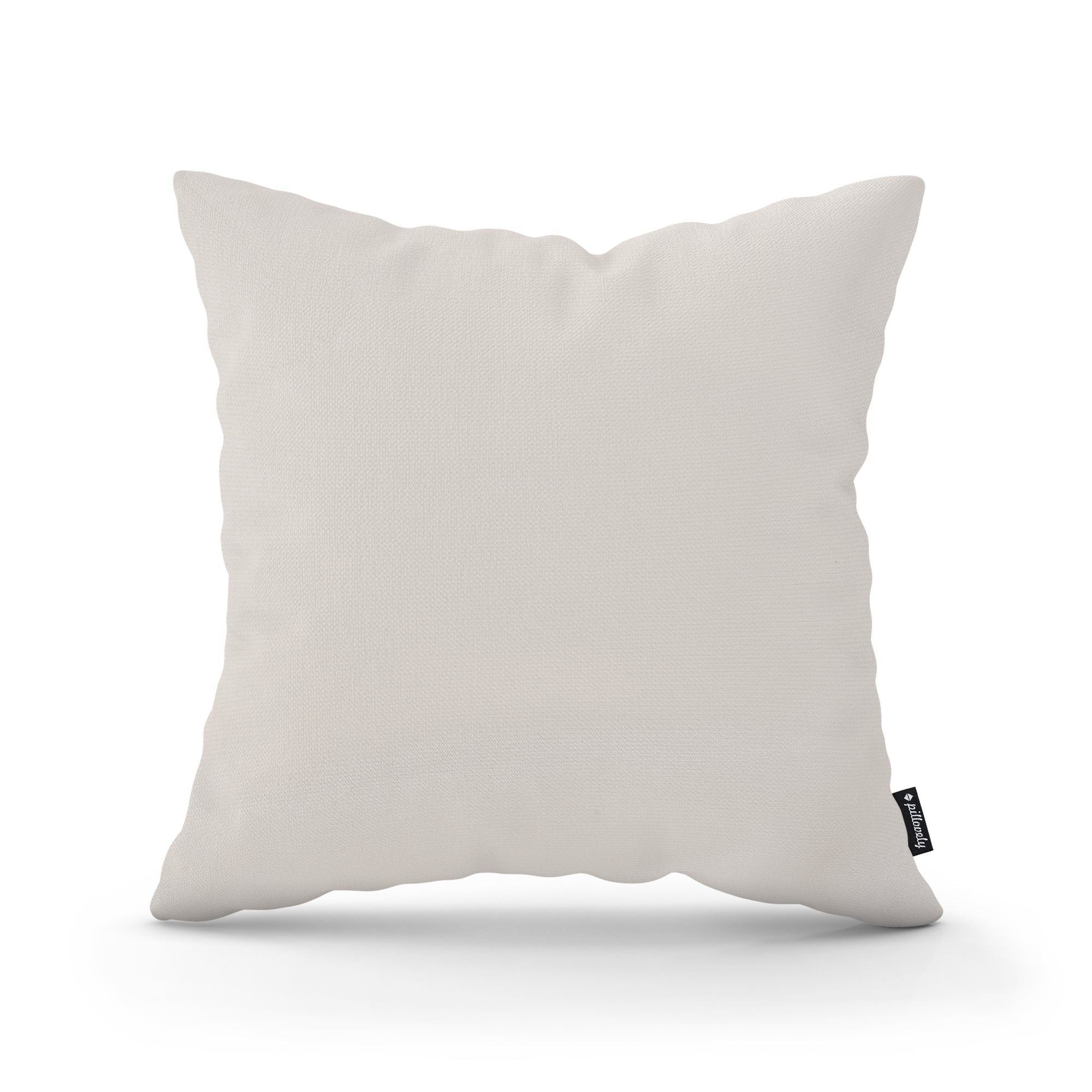 Poduszka dekoracyjna 45×45 cm w stylu minimalistycznym – gładka tkanina 100% PES, ukryty zamek | Gładka Kremowy Popiół (KRONOS 38)