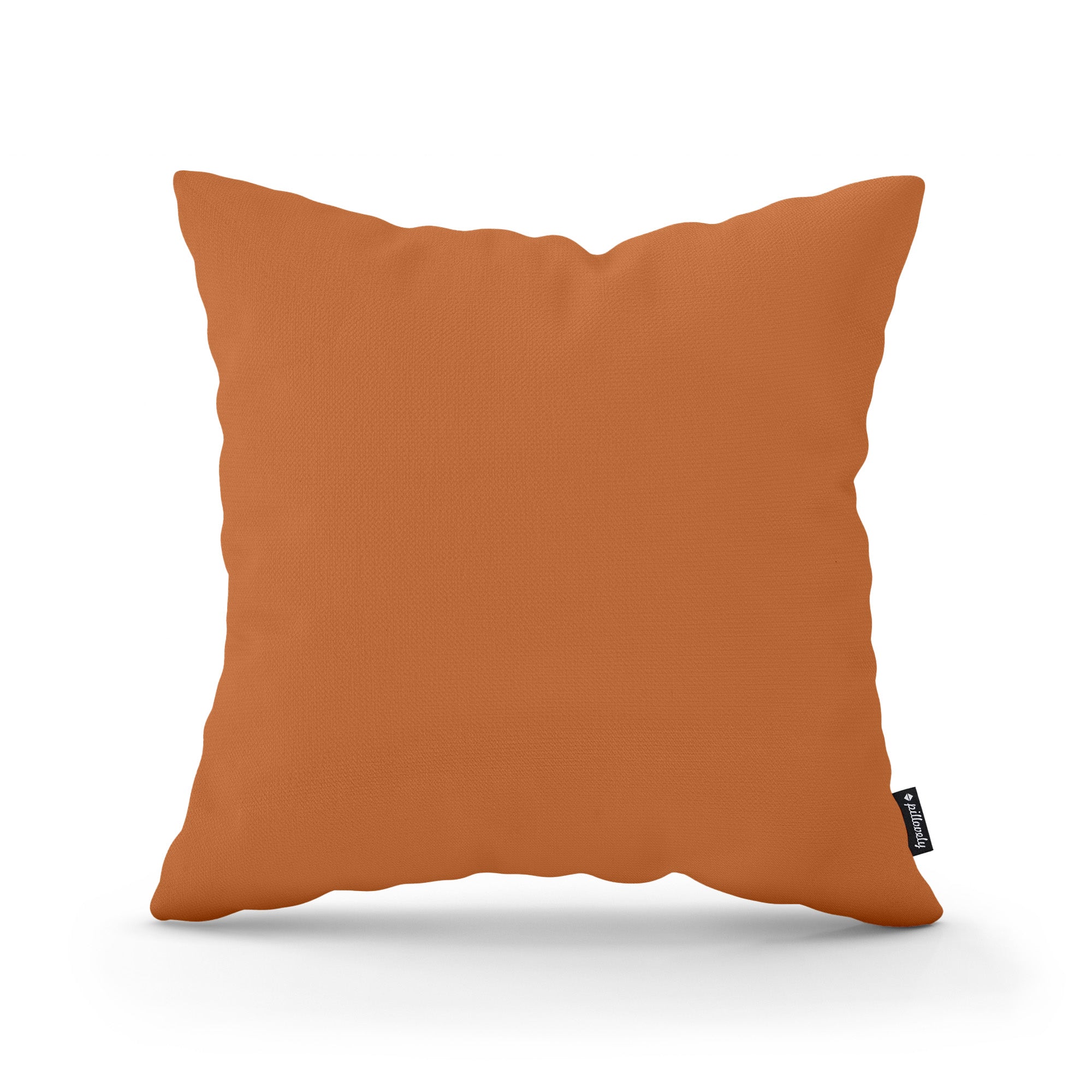 Poduszka dekoracyjna 45×45 cm w stylu minimalistycznym – gładka tkanina 100% PES, ukryty zamek | Gładka Karmelowa Ochra (KRONOS 40)