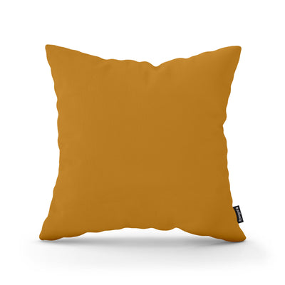 Poduszka dekoracyjna 45×45 cm w stylu minimalistycznym | Gładka Złoty Topaz (KRONOS 42)