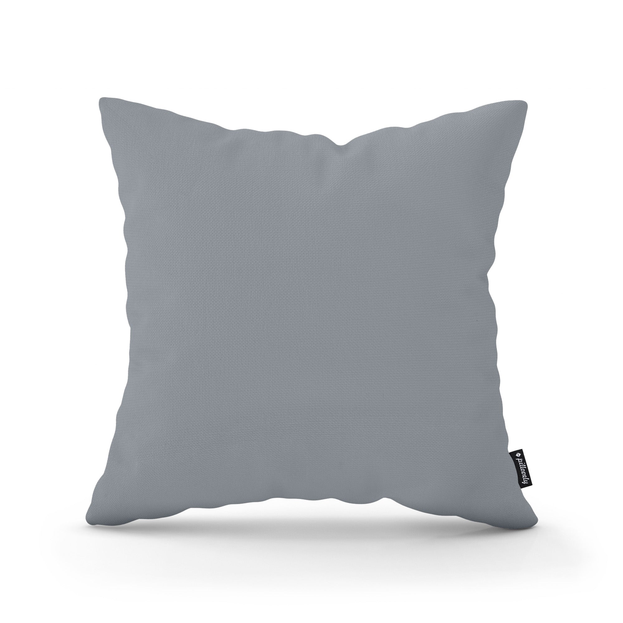 Poduszka dekoracyjna 45×45 cm w stylu minimalistycznym – gładka tkanina 100% PES, ukryty zamek | Gładka Grafitowy Popiół (KRONOS 53)