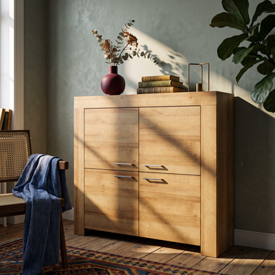 Komoda do przechowywania 120x117 w stylu skandynawskim | Gorky