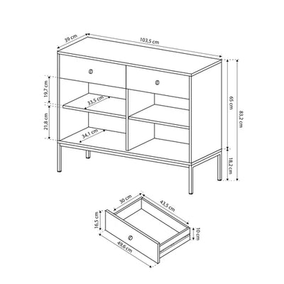 Komoda 104x84 w stylu vintage | Kviat