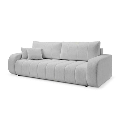 Sofa 3-osobowa z funkcją spania 144x200 w stylu skandynawskim | BALOA Mglisty Kamień (LAMBI 09)