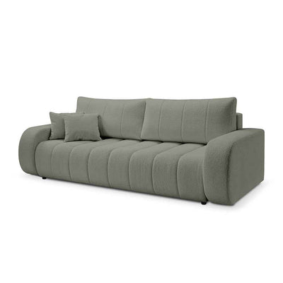 Sofa 3-osobowa z funkcją spania 144x200 w stylu skandynawskim | BALOA Perłowa Szarość (LAMBI 12)