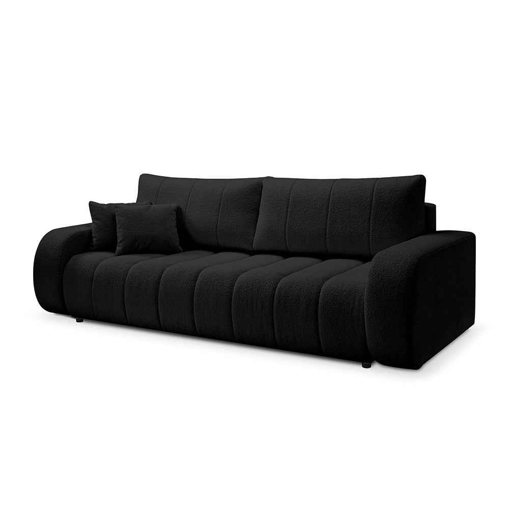 Sofa 3-osobowa z funkcją spania 144x200 w stylu skandynawskim | BALOA Onyks (LAMBI 13)