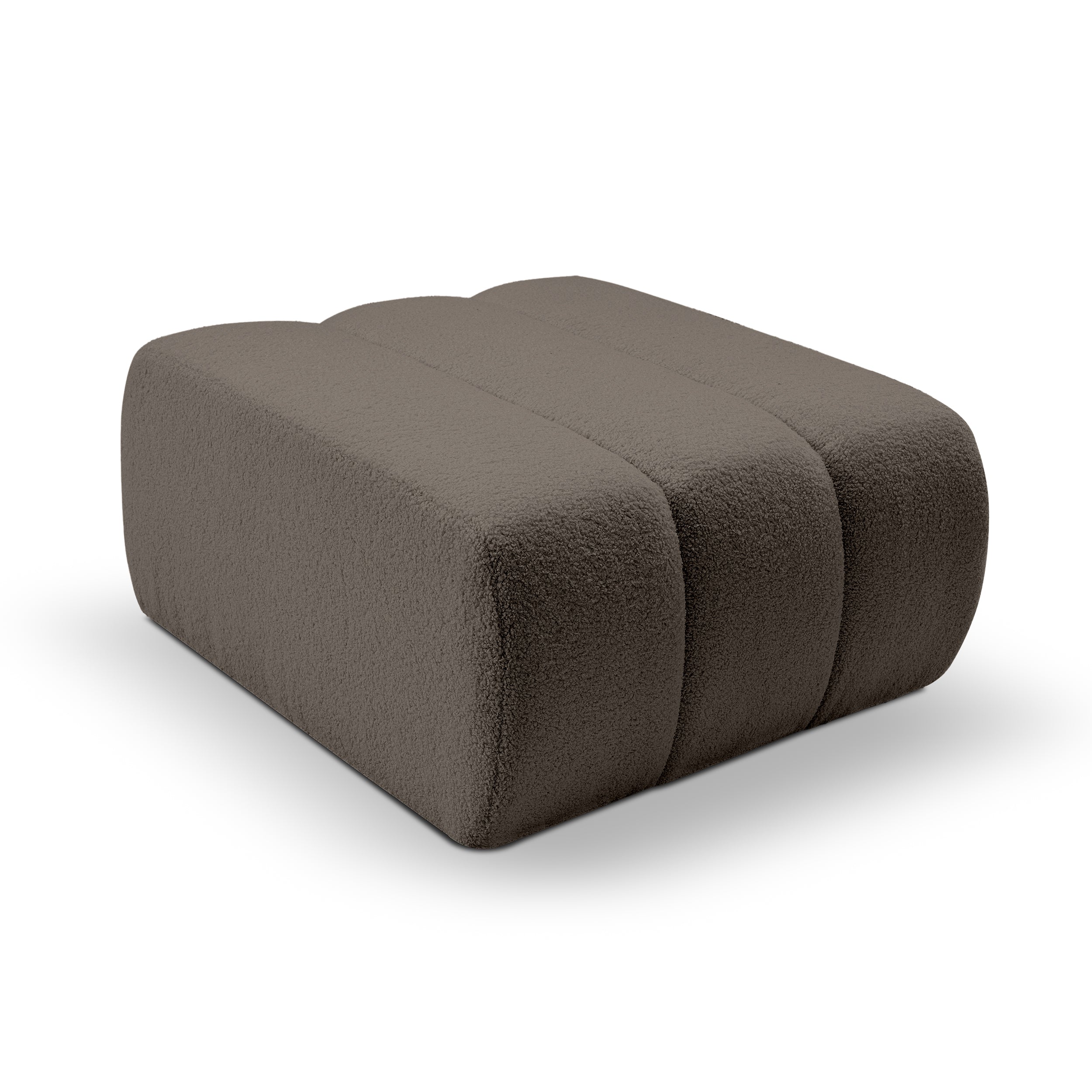 Pufa wypoczynkowa 82x41 cm w stylu organic modern | BALOA Dębowe Cienie (LAMBI 03)
