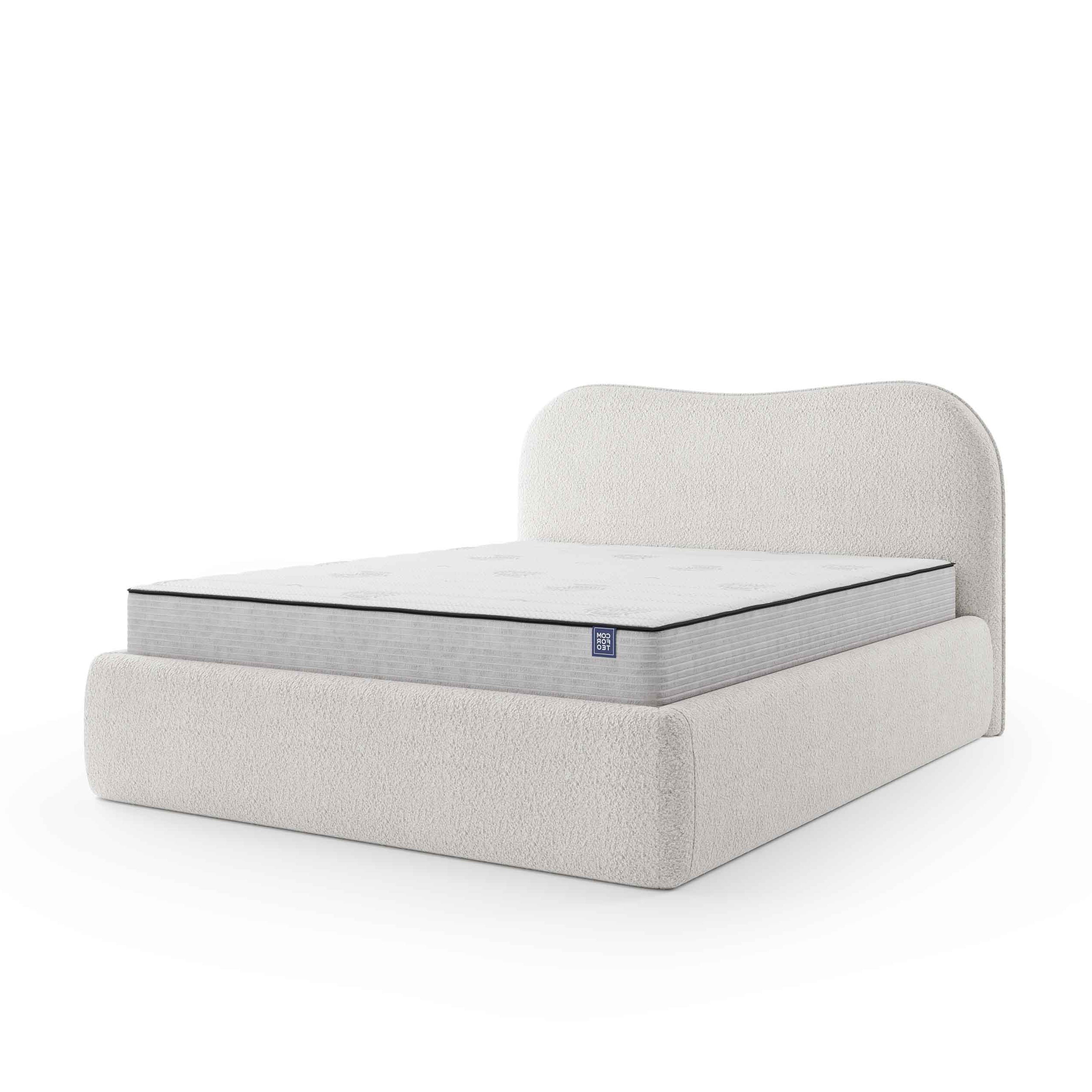 Łóżko Tapicerowane Leo 200 Kremowa Porcelana