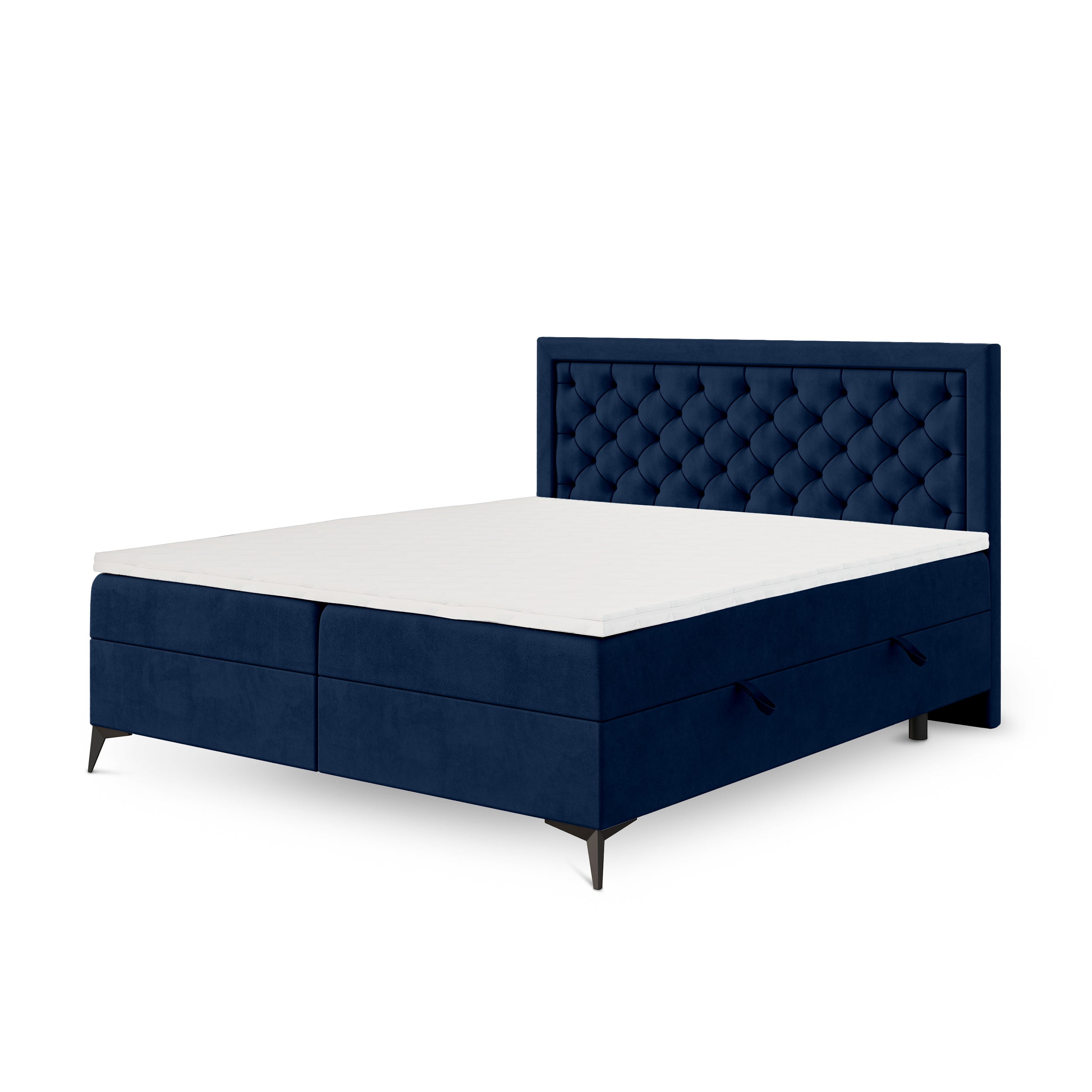 Quilted continental bed with two storage compartments in a glamour style | Rosselia