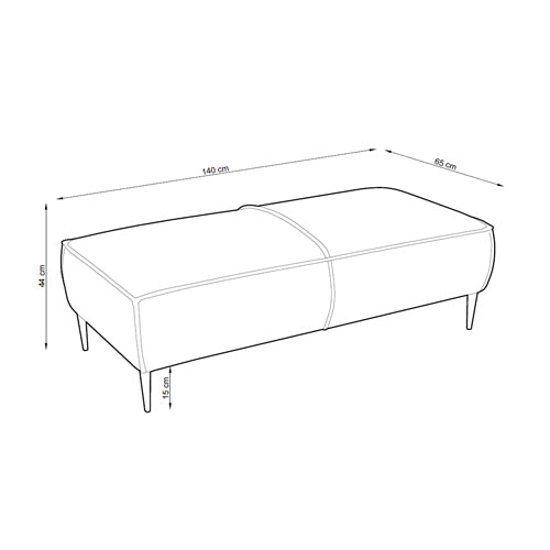 Pouf 140 cm for living room in modern style | May