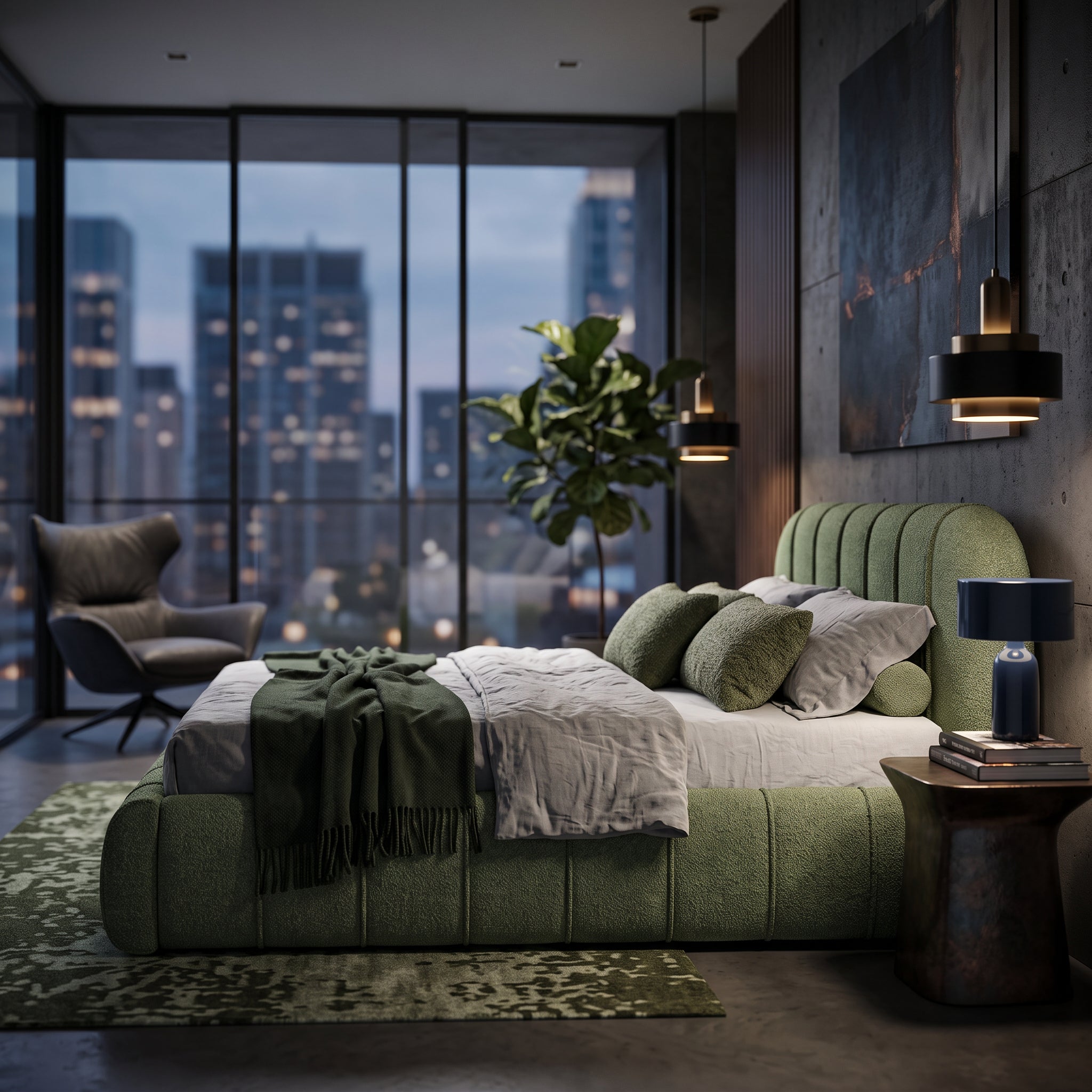 Upholstered bed with storage in a modern style | Apfella