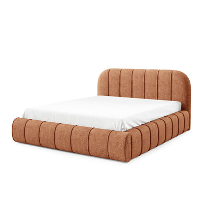 Upholstered bed with storage in a modern style | Apfella