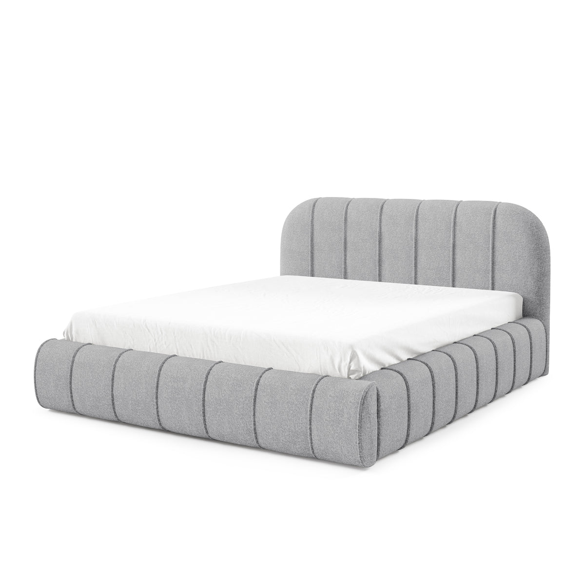 Upholstered bed with storage in a modern style | Apfella
