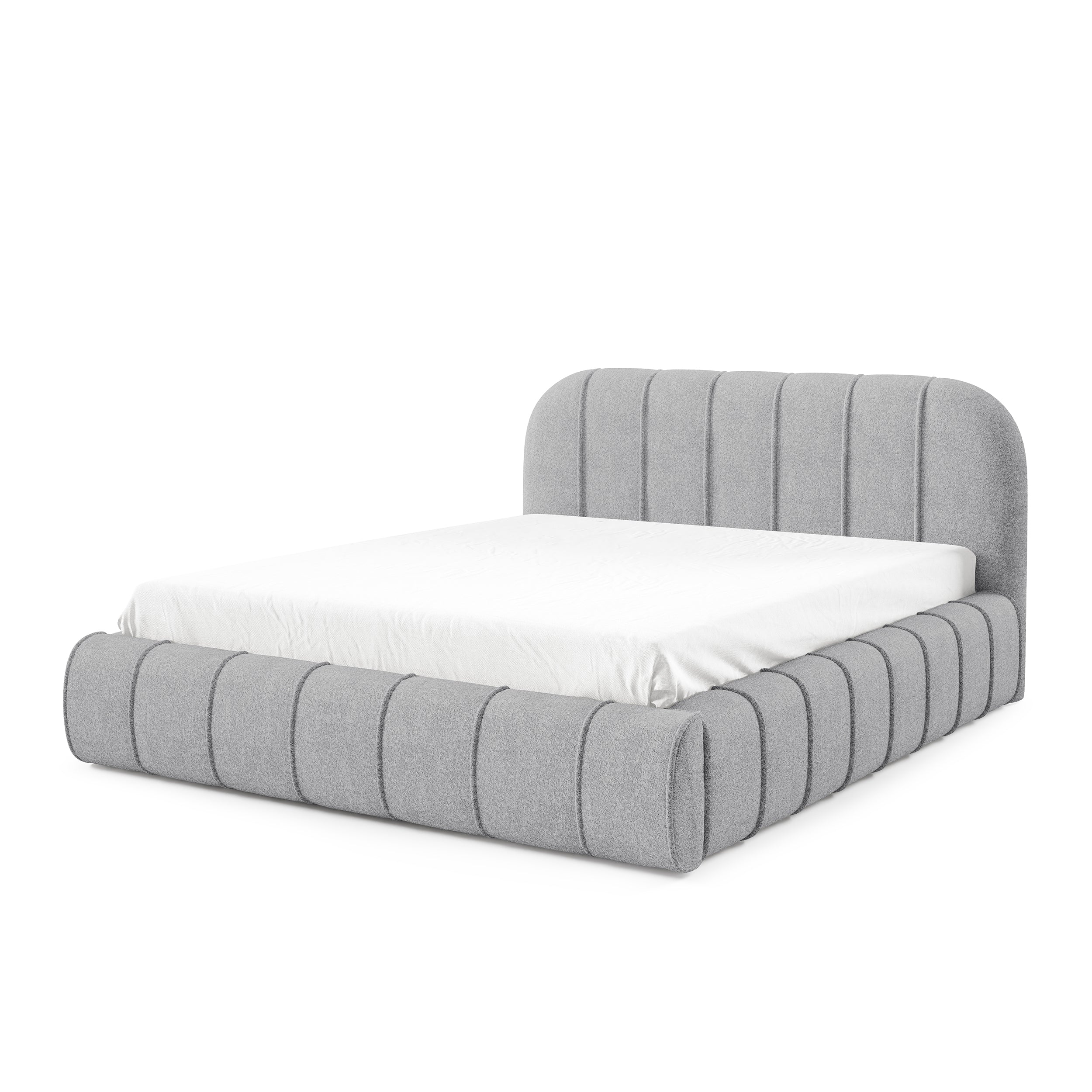 Upholstered bed with storage in a modern style | Apfella