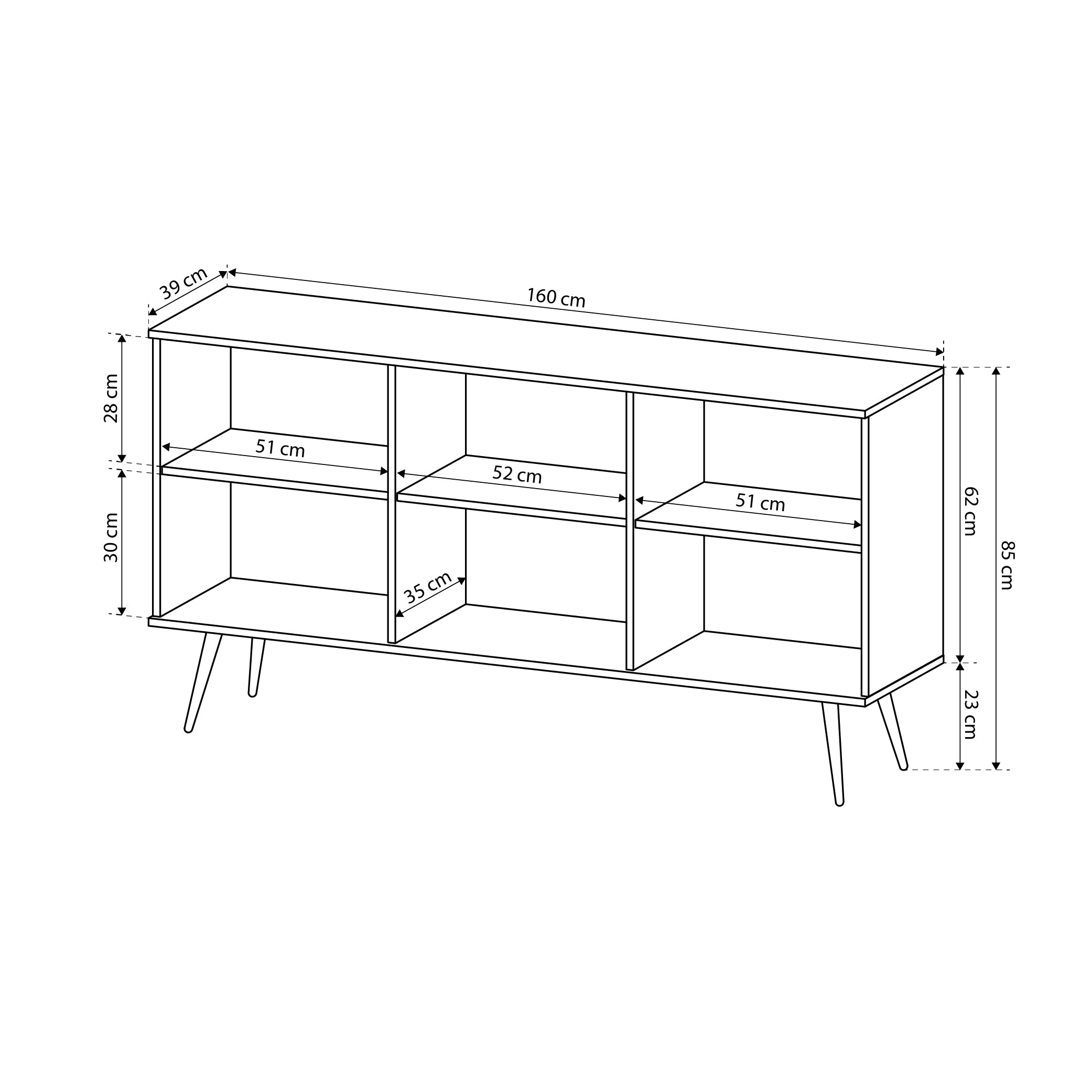 Sideboard 160x85 in glamour style | Meva