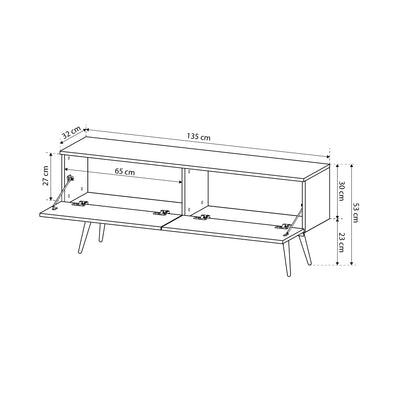TV cabinet 135x30 in modern style | Meva