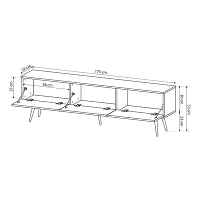TV cabinet 175x30 with gold accents | Meva