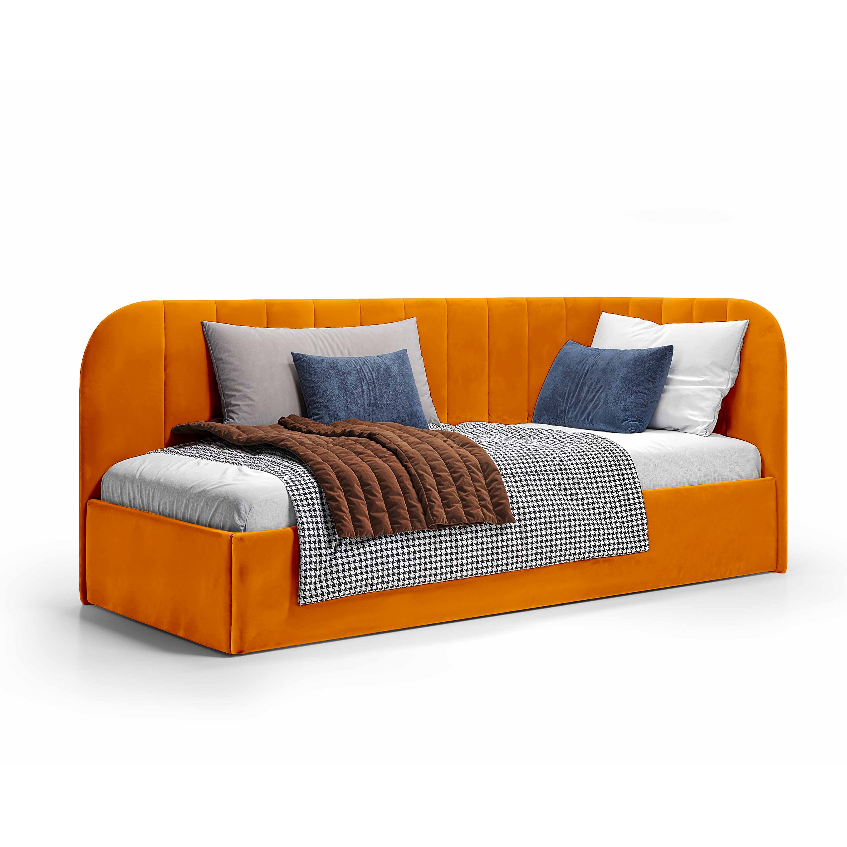 Łóżko Narożne Mily Lewo Mandarynkowy Blask