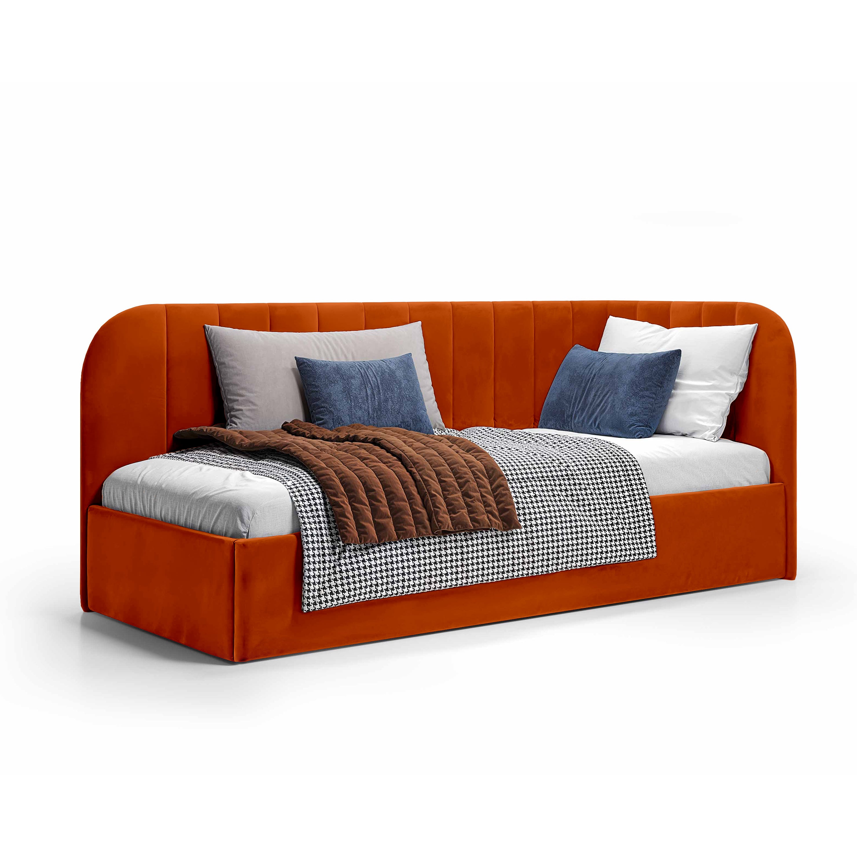 Łóżko Narożne Mily Lewo Miedziana Cegła