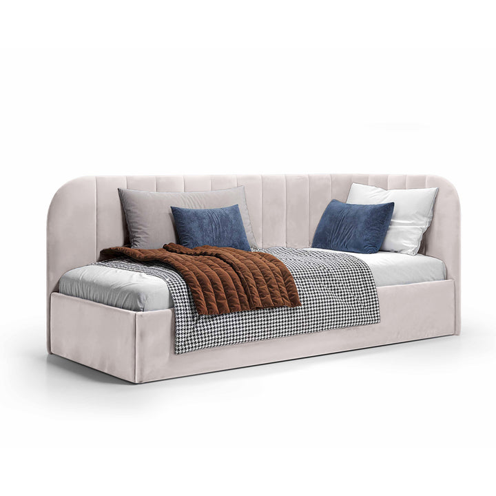 Łóżko Narożne Mily Lewo Alabastrowa Poświata