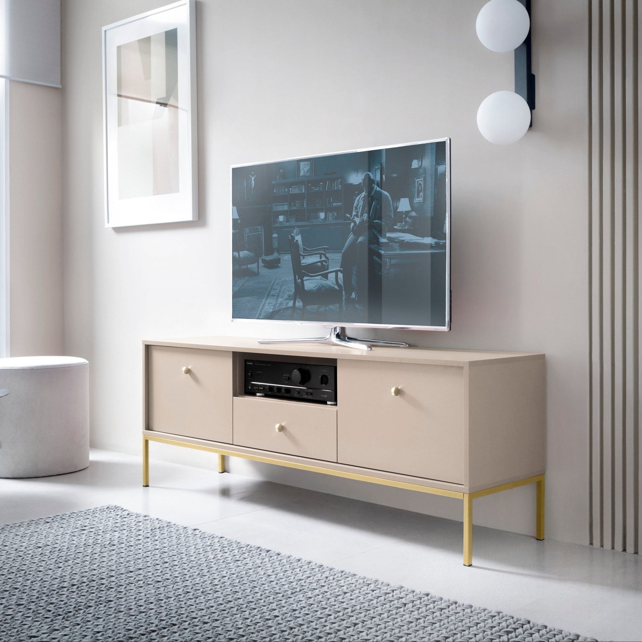 Szafka RTV pod telewizor 154x57 w stylu vintage | Kviat