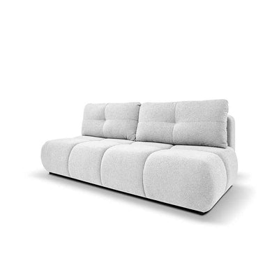Sofa 3-osobowa z funkcją spania 142x200 w stylu miękkiego minimalizmu| Milorya Porcelanowy Popiół (NOW OR NEVER 01)