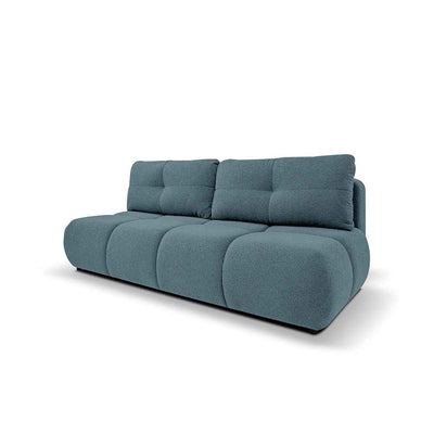 Sofa 3-osobowa z funkcją spania 142x200 w stylu miękkiego minimalizmu| Milorya Atlantycki Półmrok (NOW OR NEVER 73)