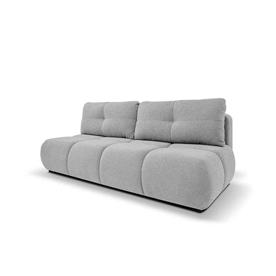 Sofa 3-osobowa z funkcją spania 142x200 w stylu miękkiego minimalizmu| Milorya Popiel Srebrzysty (NOW OR NEVER 83)
