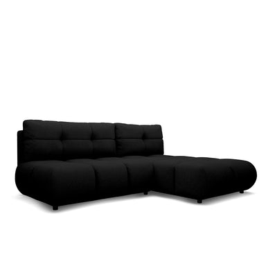 Narożnik z funkcją spania DL 230 cm w stylu nowoczesnym | Milorya Prawostronna Głęboka Otchłań (NOW OR NEVER 100)