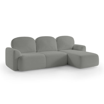 Narożnik z funkcją spania 3–4 osobowy DL 260 cm w stylu nowoczesnym | Bulu Prawostronna Ciemny Popiół (PERFECT HARMONY 82)