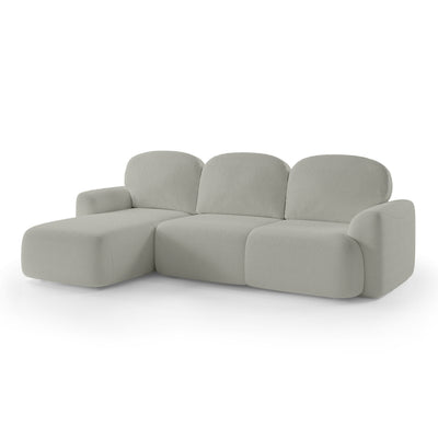 Narożnik z funkcją spania 3–4 osobowy DL 260 cm w stylu nowoczesnym | Bulu Lewostronna Piaskowy Mat (PERFECT HARMONY 83)
