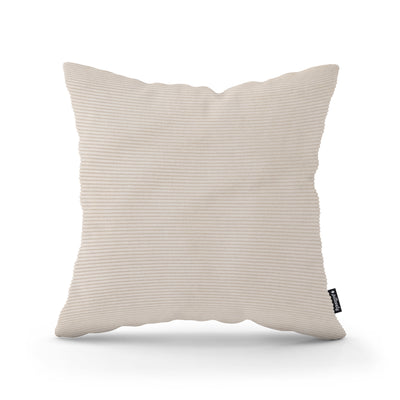 Poduszka dekoracyjna 45×45 cm w stylu scandi i boho | Sztruks Lniany Popiół (ONTARIO 02)
