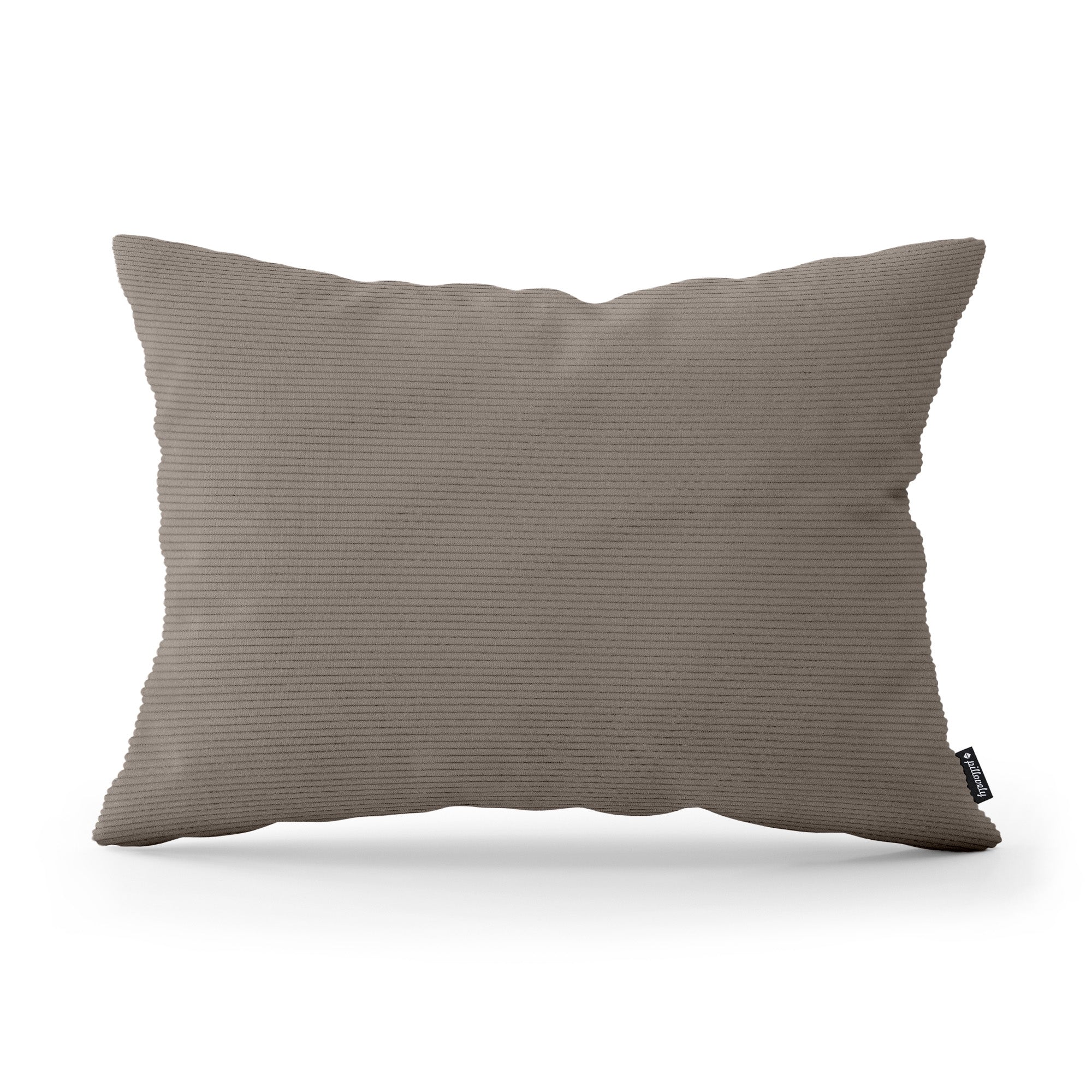 Poduszka dekoracyjna 40×55 cm do salonu w stylu loft – miękka tkanina sztruksowa, strukturalna faktura | Sztruks Taupe Orzechowy (ONTARIO 03)