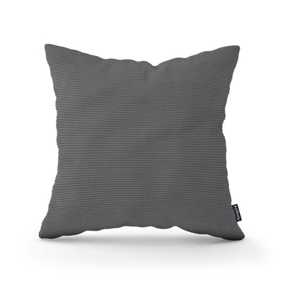 Poduszka dekoracyjna 45×45 cm w stylu scandi i boho | Sztruks Ciemny Antracyt (ONTARIO 16)