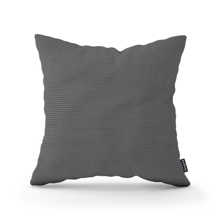 Poduszka Dekoracyjna Sztruks 45x45 Ciemny Antracyt