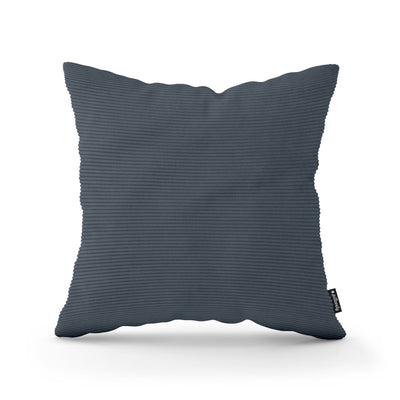 Poduszka dekoracyjna 45×45 cm w stylu scandi i boho | Sztruks Czarny Grafit (ONTARIO 20)