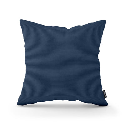 Poduszka dekoracyjna 45×45 cm w stylu scandi i boho | Sztruks Granatowy Cień (ONTARIO 26)