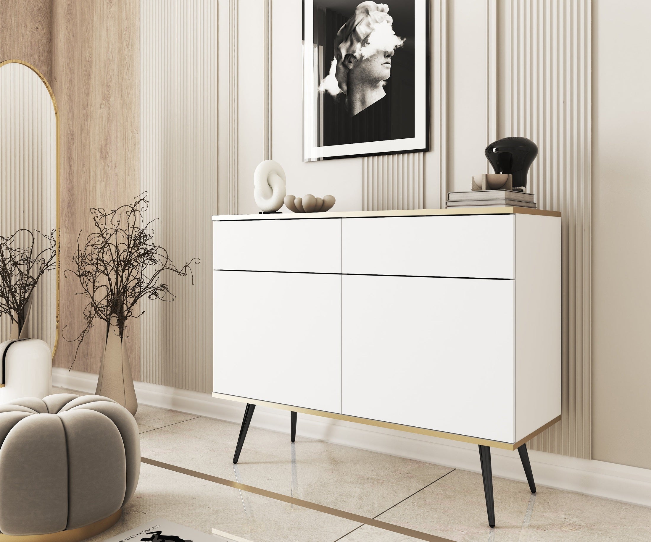 Komoda 107x85 w stylu glamour | Meva