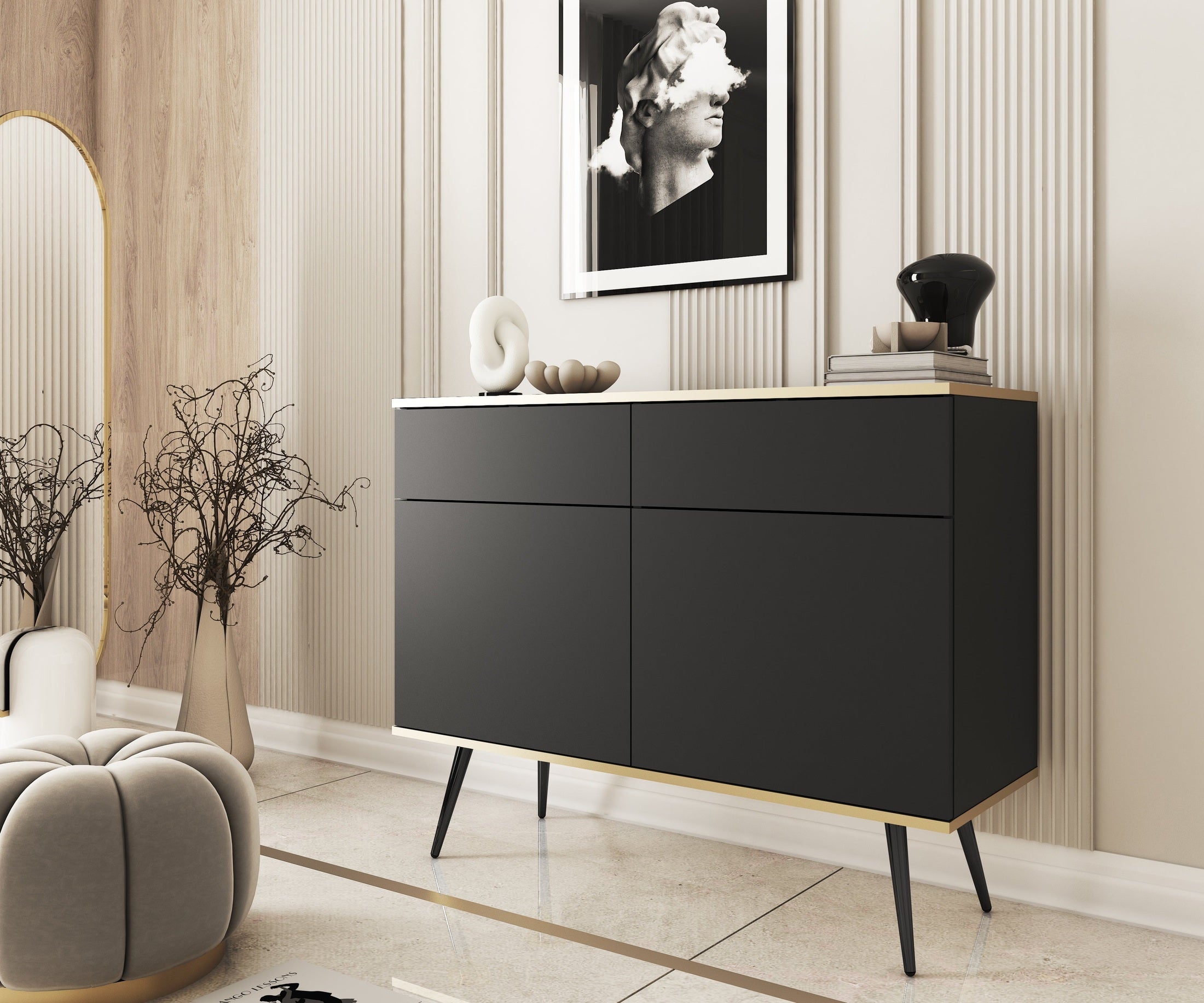 Komoda 107x85 w stylu glamour | Meva
