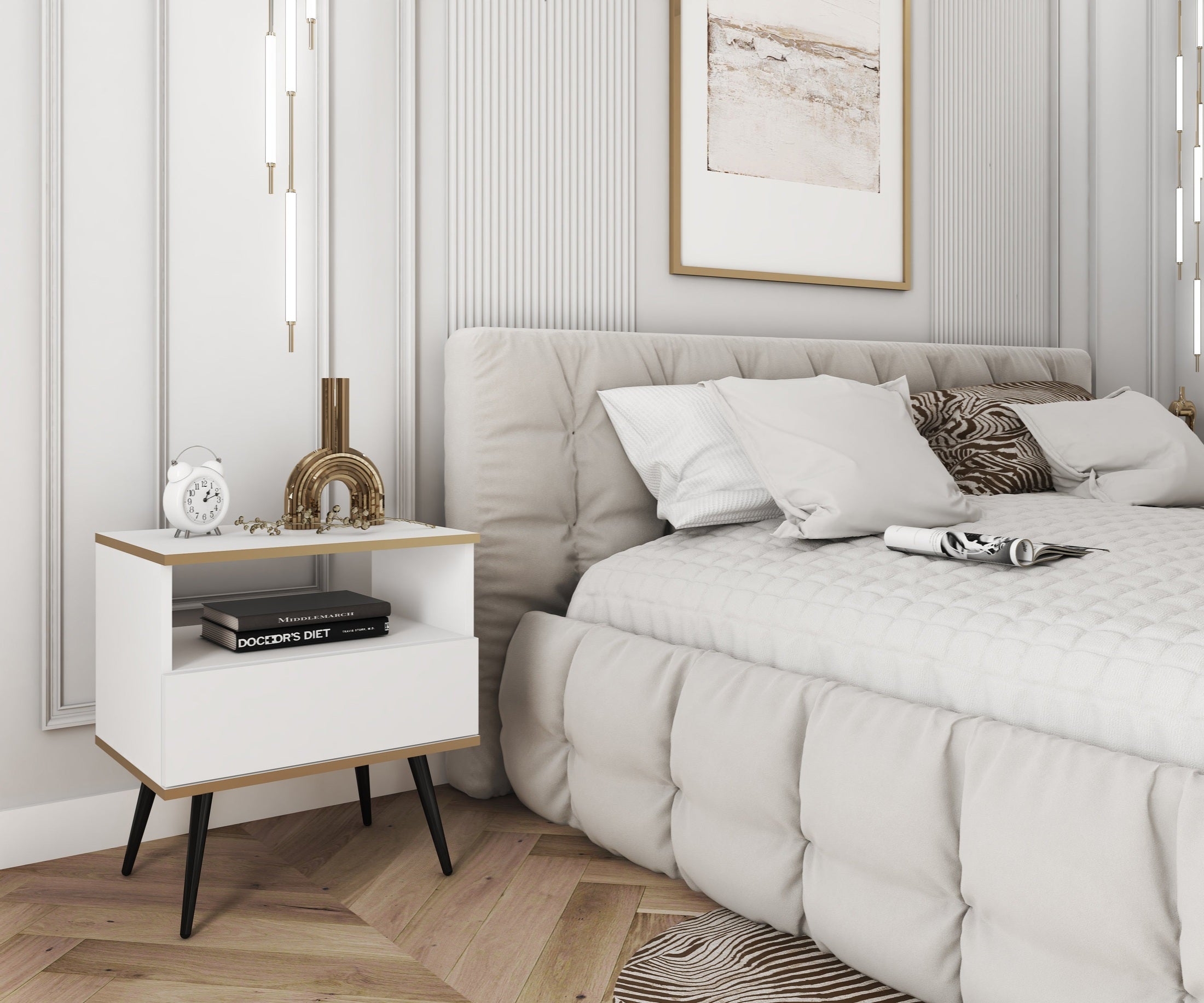 Szafka nocna 54x59 cm w stylu modern classic | Meva