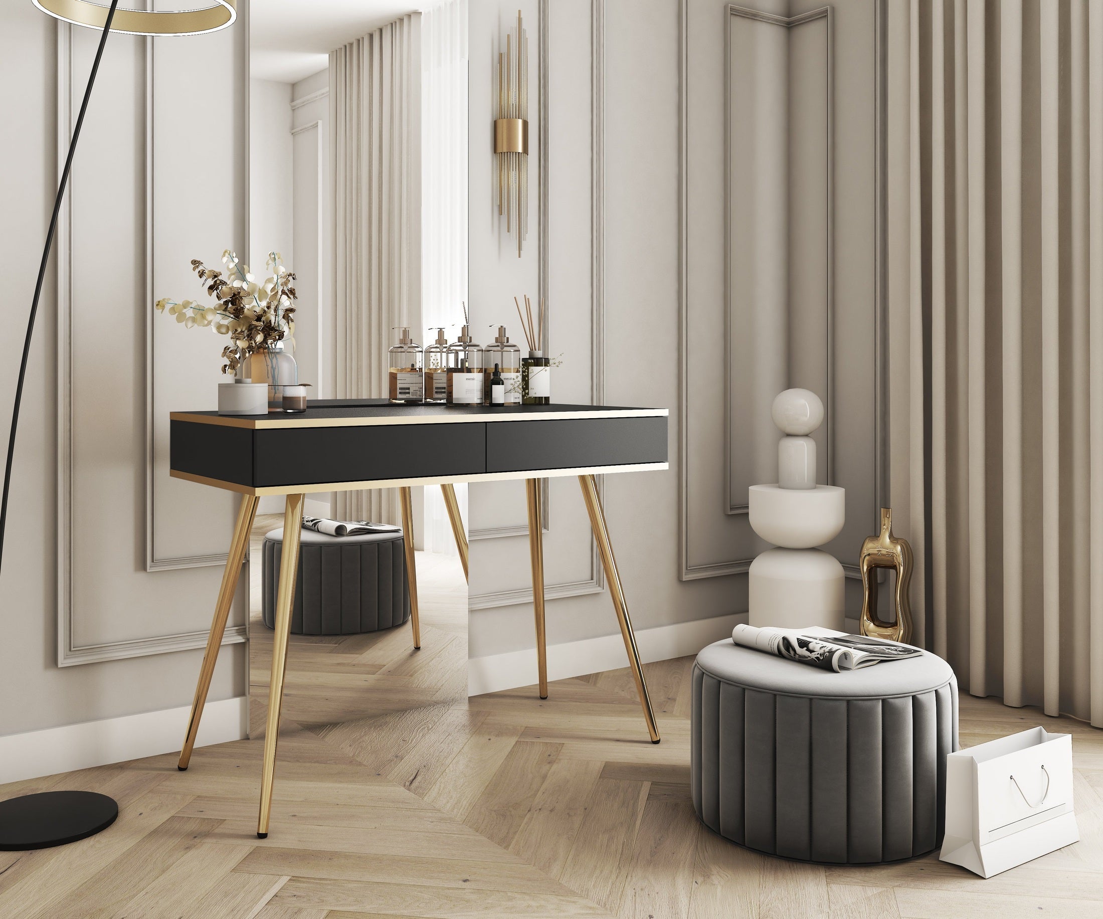Toaletka 102x80 cm w stylu modern classic | Meva