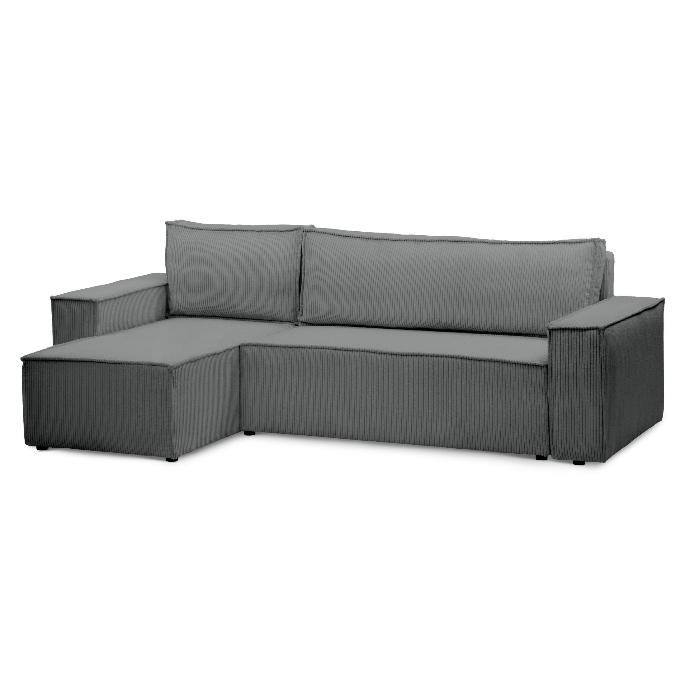 Narożnik uniwersalny z funkcją spania 3-osobowy 200x142–154 w stylu loft | Agi Cynk (POSO 115) Uniwersalny