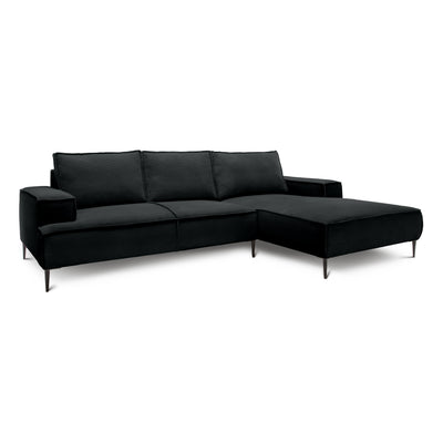 Narożnik 3-osobowy 275 cm w stylu modern classic | May Węgiel (POSO 135) Prawostronny