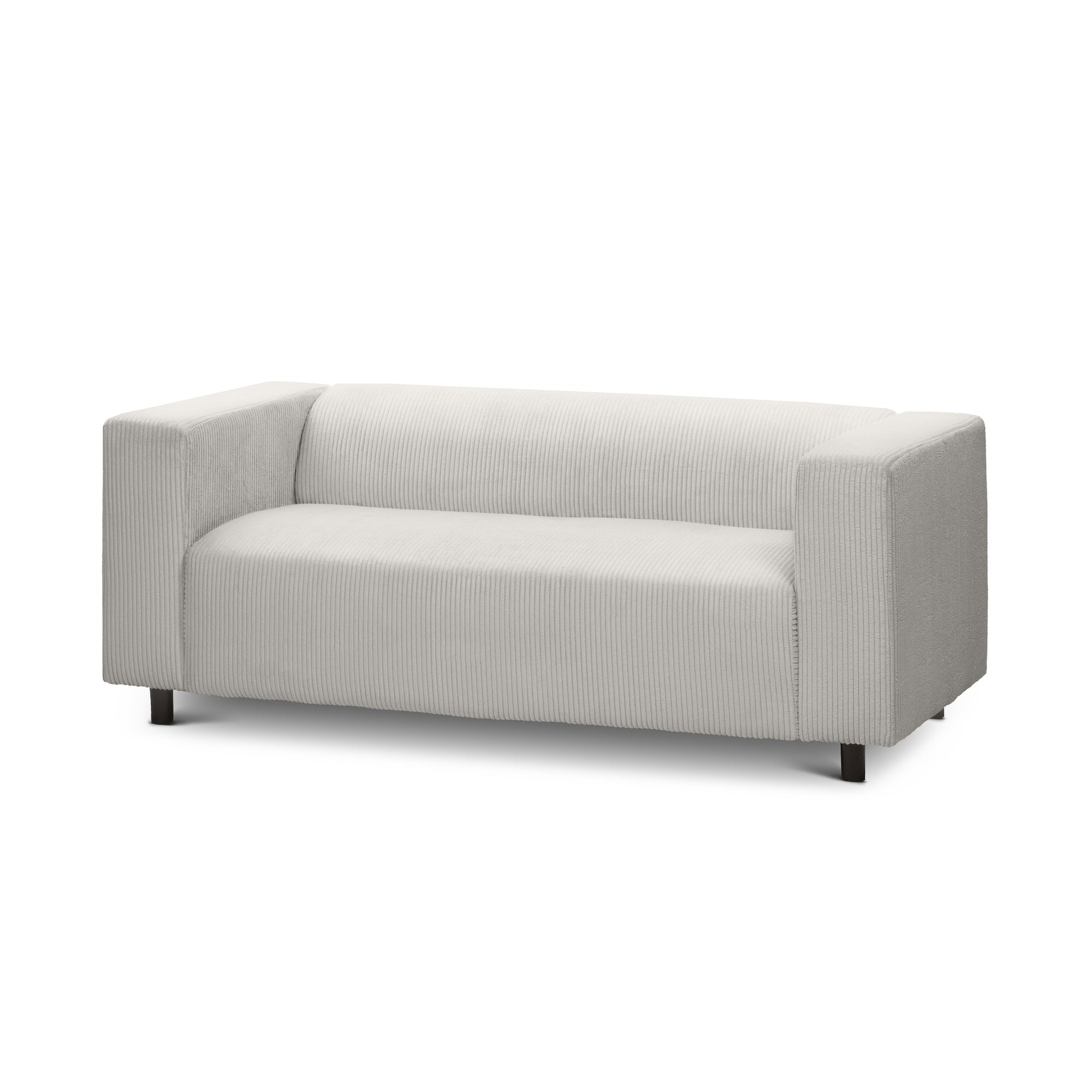 Sofa 3-osobowa 175 cm – kompaktowa, nowoczesny sztruks | July Lniany Krem (POSO 100)