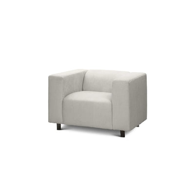 Fotel 95 cm do relaksu w stylu skandynawskim | July Lniany Krem (POSO 100)