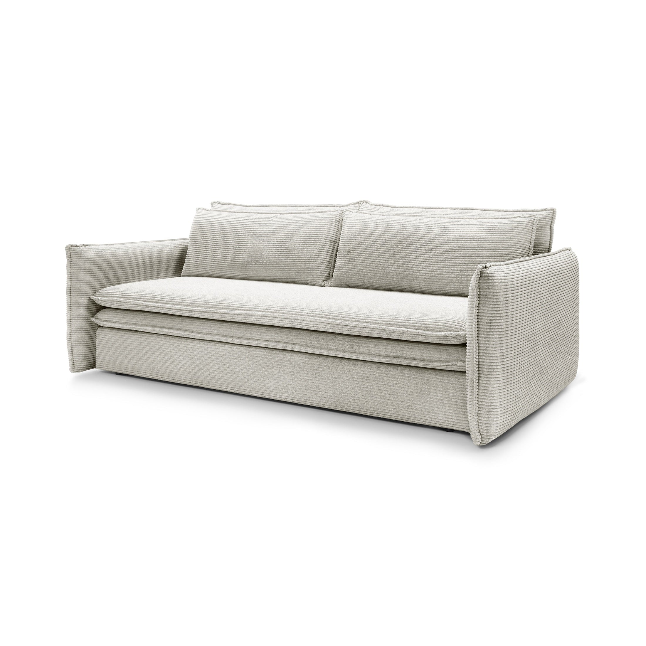 Sofa z spania 140x200 i pojemnikiem | Lily Lniany Krem (POSO 100)