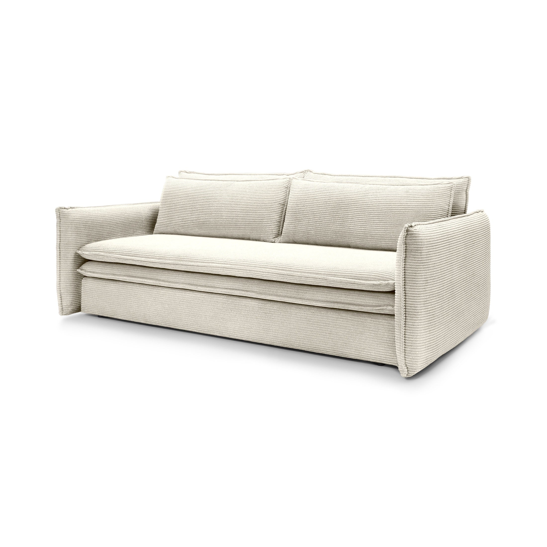 Sofa z spania 140x200 i pojemnikiem | Lily Kość Słoniowa (POSO 105)