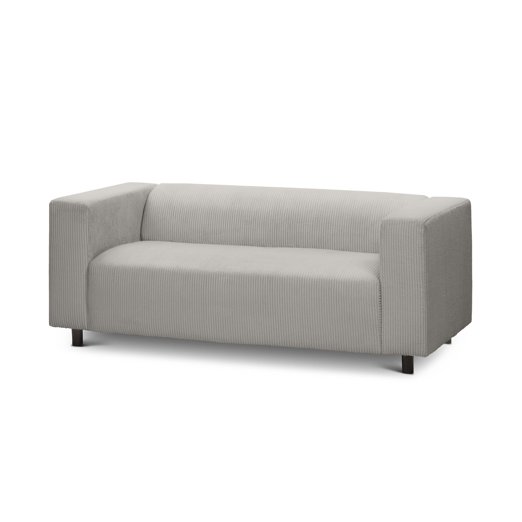 Sofa 3-osobowa 175 cm – kompaktowa, nowoczesny sztruks | July Popielata Biel (POSO 110)
