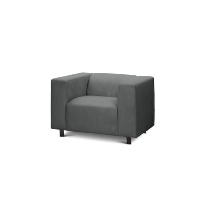 Fotel 95 cm do relaksu w stylu skandynawskim | July Cynk (POSO 115)