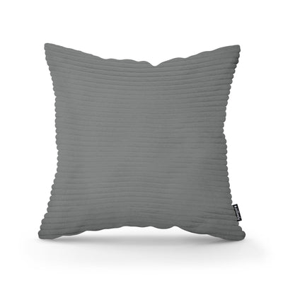 Poduszka dekoracyjna 45×45 cm w stylu scandi i boho | Szeroki Sztruks Cynk (POSO 115)